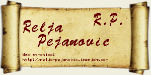 Relja Pejanović vizit kartica
